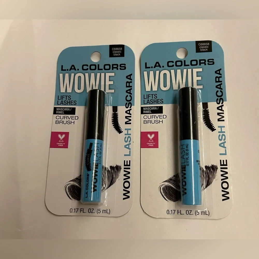 New Two L.A. Colors Wowie Mascara Classic Black Lifts Lashes 0.17 oz (5 mL)